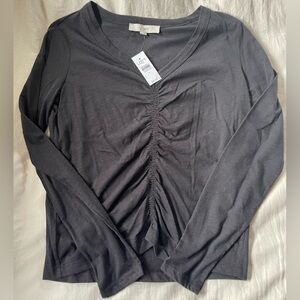 Long Sleeve Black Top from LOFT NWT Medium synched center